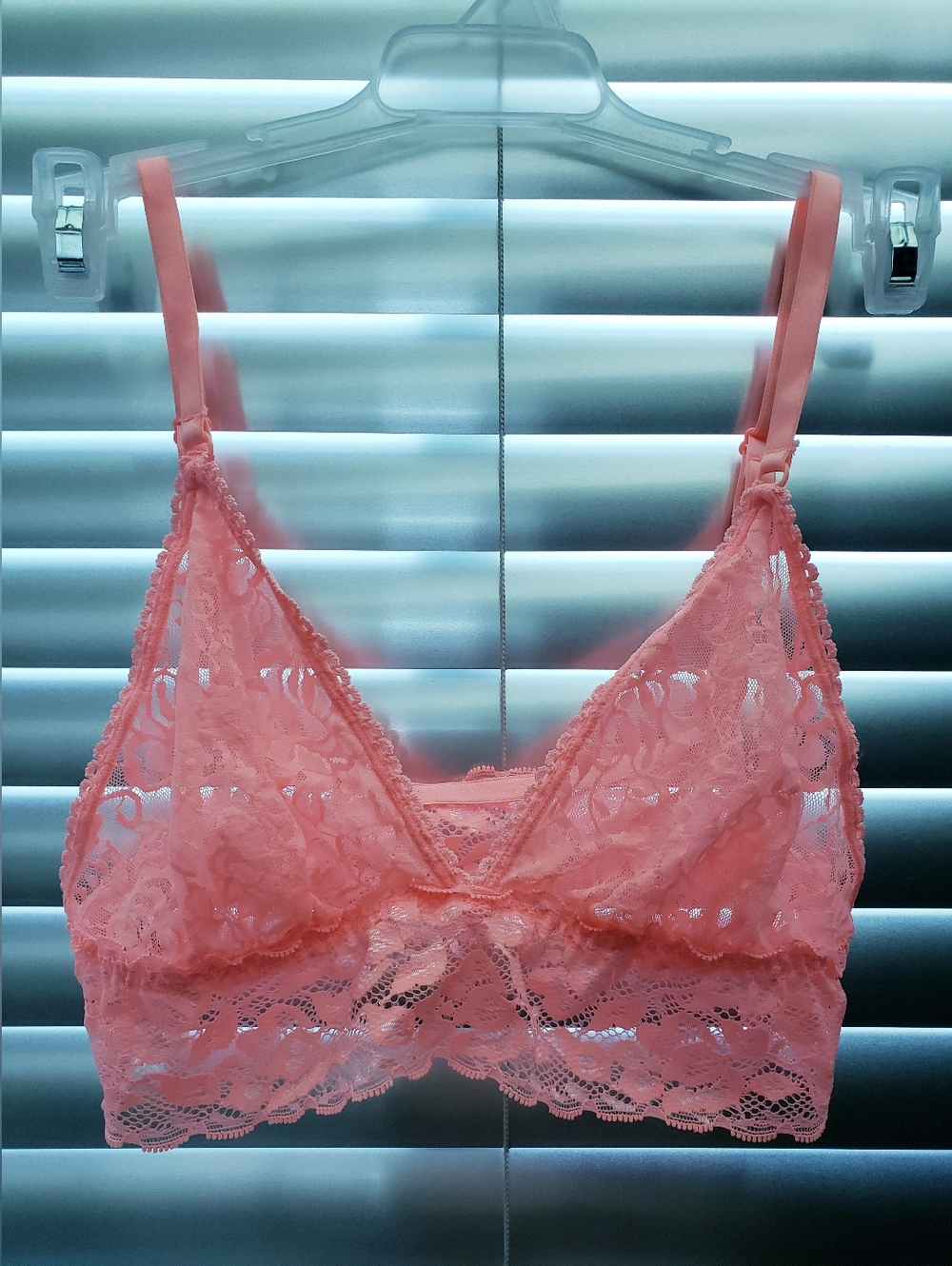 Lace Bralette - Coral Pink - Picture 4 of 6